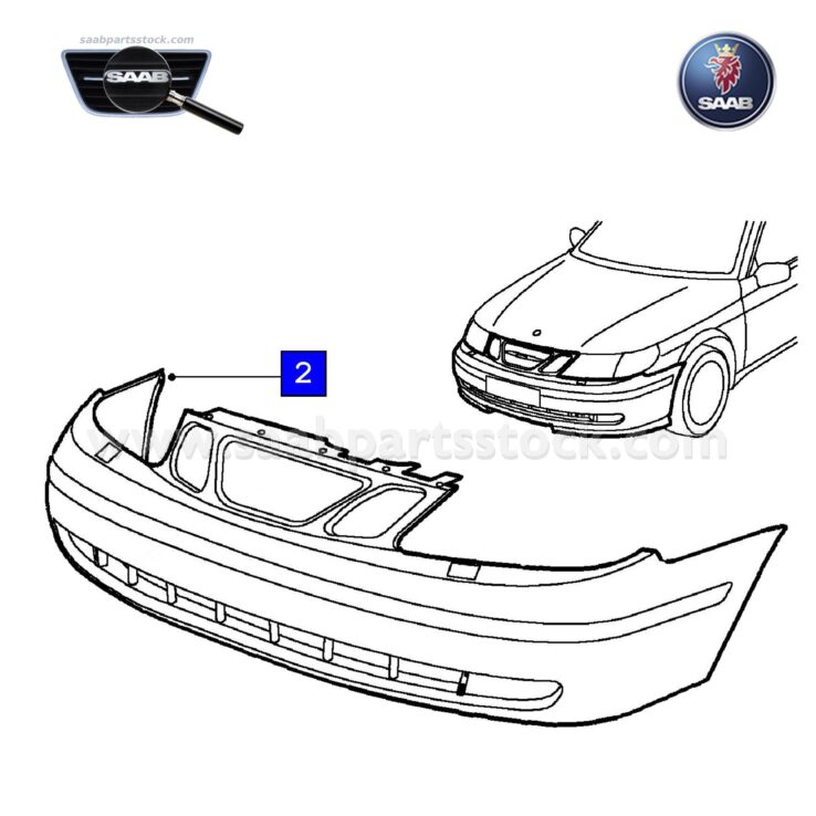 Front Bumper Panel First Facelift SAAB 5409388 (used)