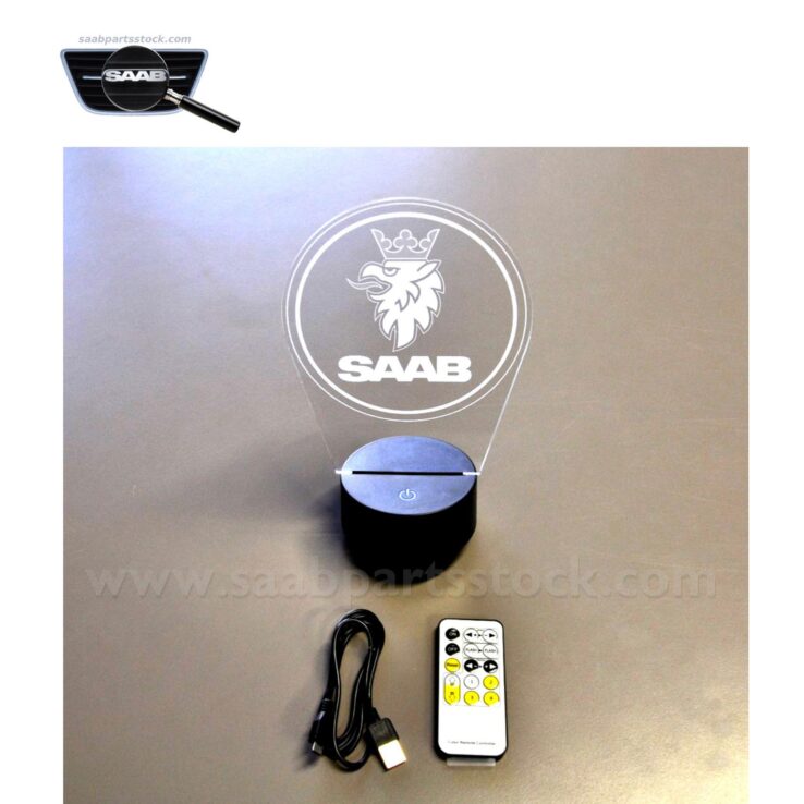 SAAB Illuminated LED Logo-Lamp / Table Decoration / Night Lamp