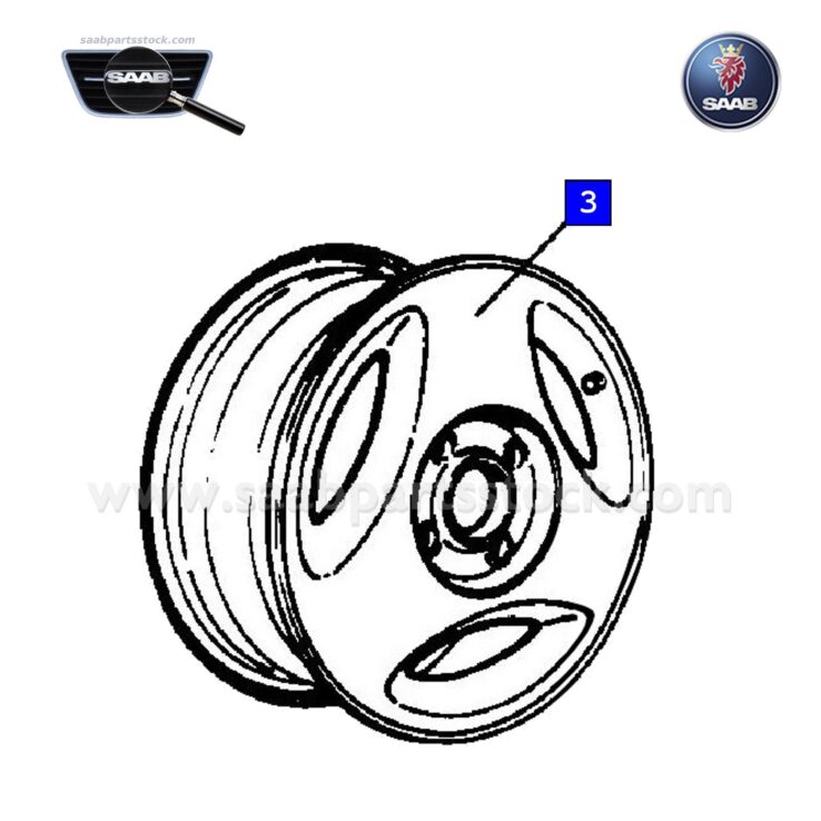 Alumiinium velg 5,5 x 15″ ET40 SAAB 8985970