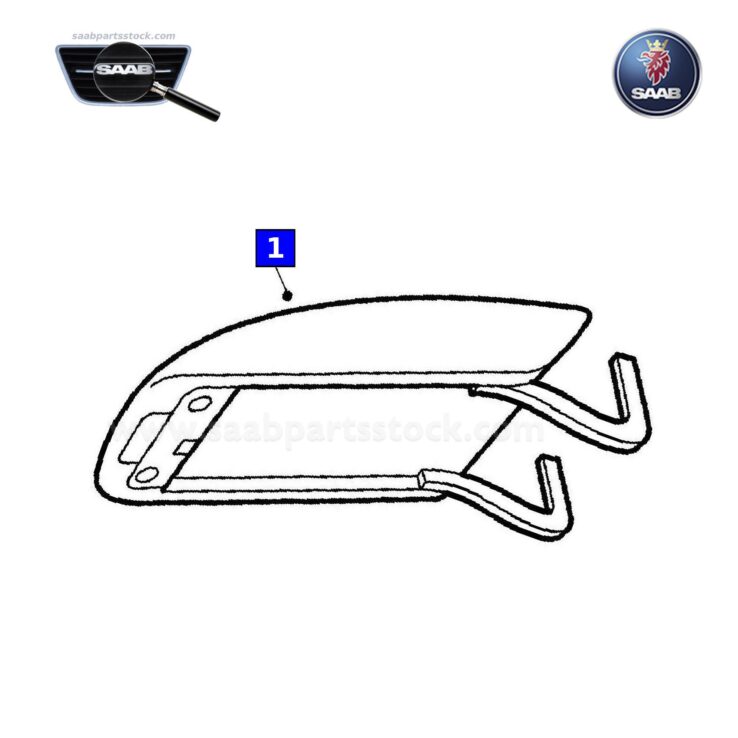 Arm Rest, Full Leather Black SAAB 12776268
