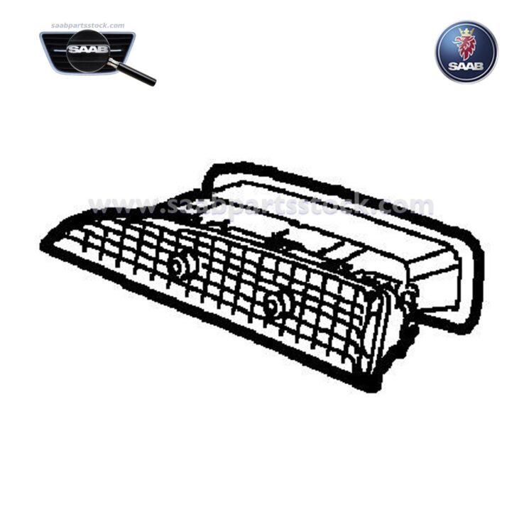 Air Outlet Duct with Chromed Control Knobs SAAB 12765310