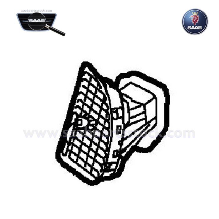 Air / Vent Outlet with Chromed Control Knob Right Side SAAB 12766766
