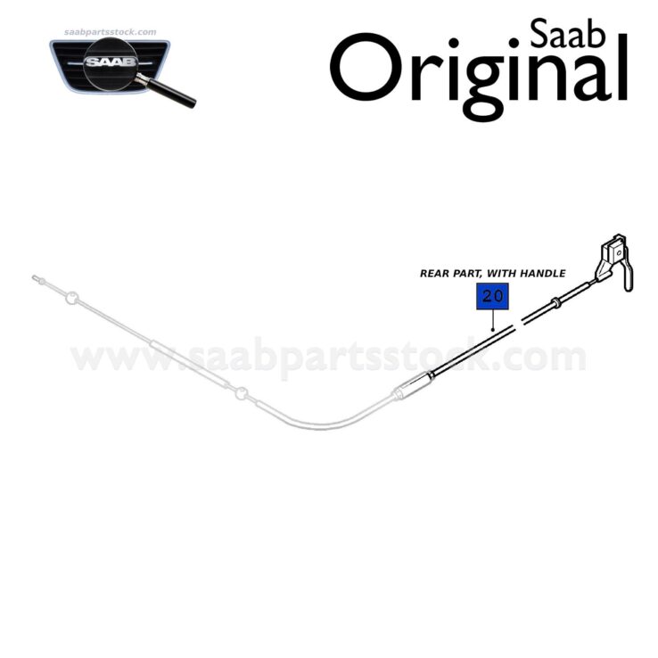 Bonnet Lock Wire, Rear Part 12786264