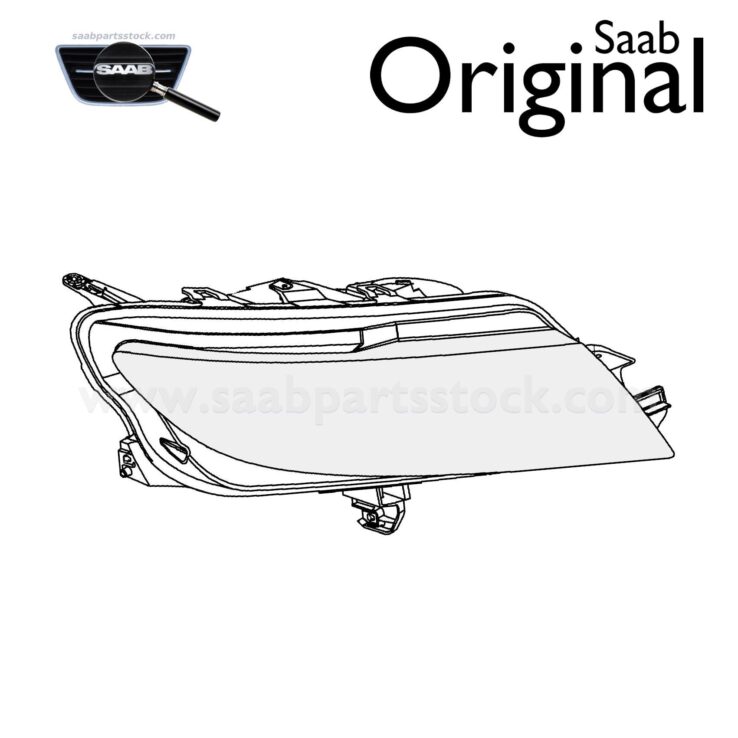 Headlamp, right side SAAB 12842560