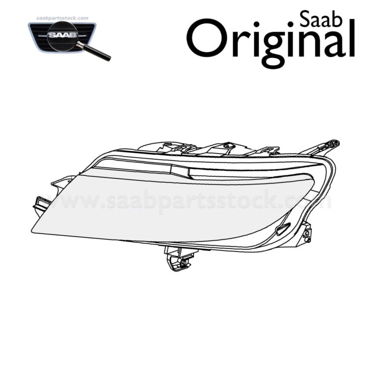 Headlamp, left side SAAB 12842561