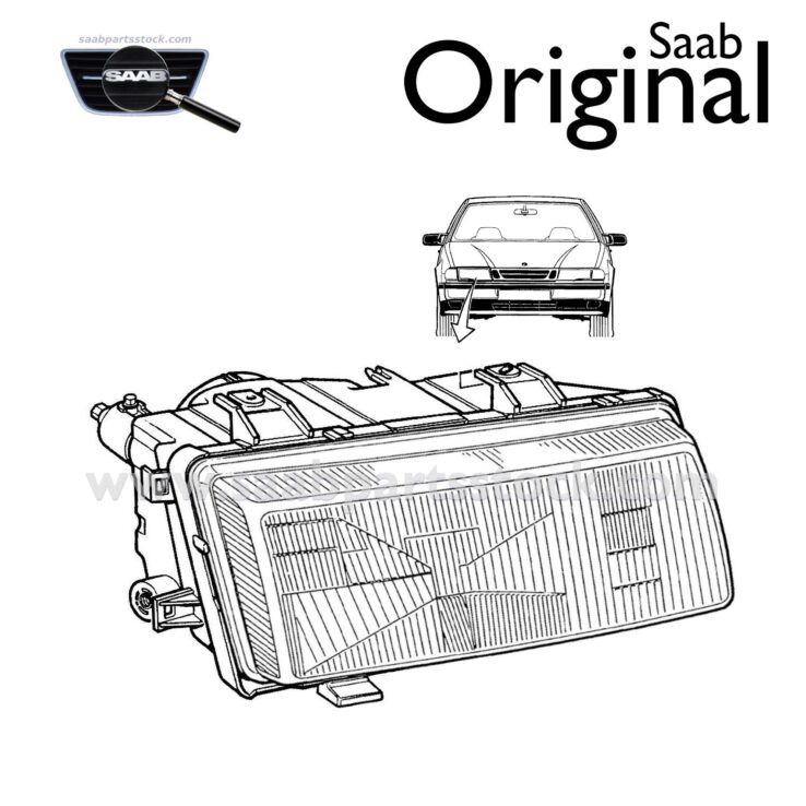 Head lamp, right (used) 9081381
