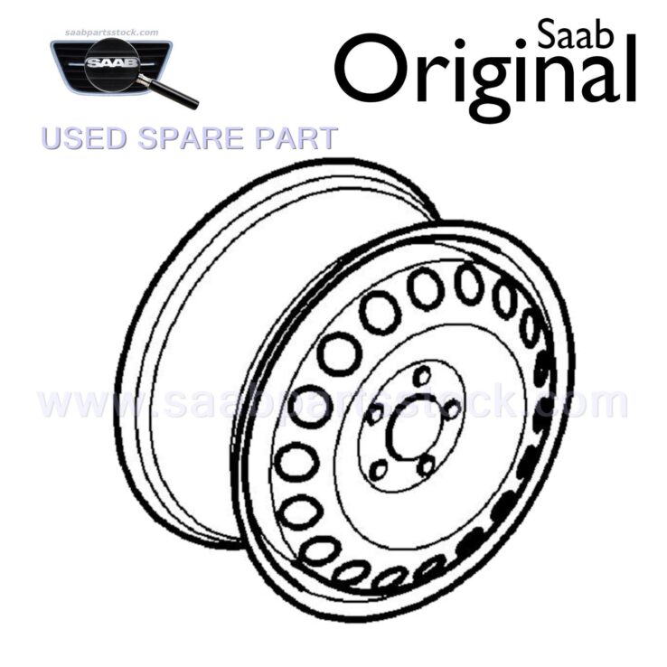 Plekkvelg 6 x 15″ (offset ET49) SAAB 4688156, kasutatud