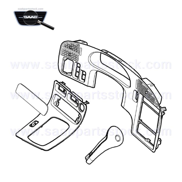 The set of Instrument Plate / Dashboard Front Panel, Grey Carbon Fibre for LHD