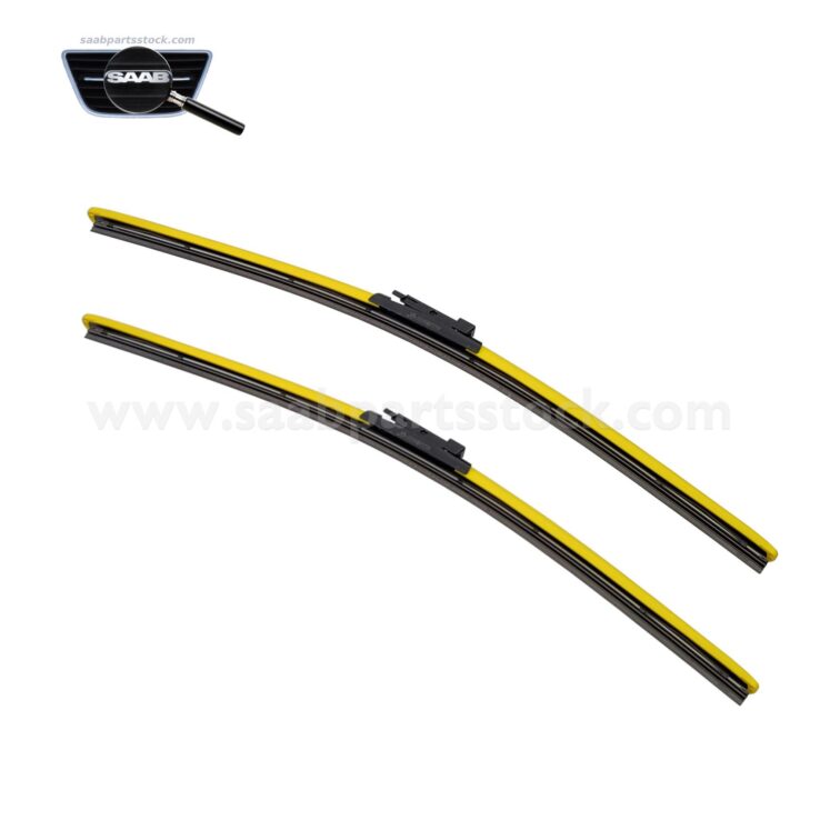 Set of Flat Blade Windshield Wipers, in Yellow