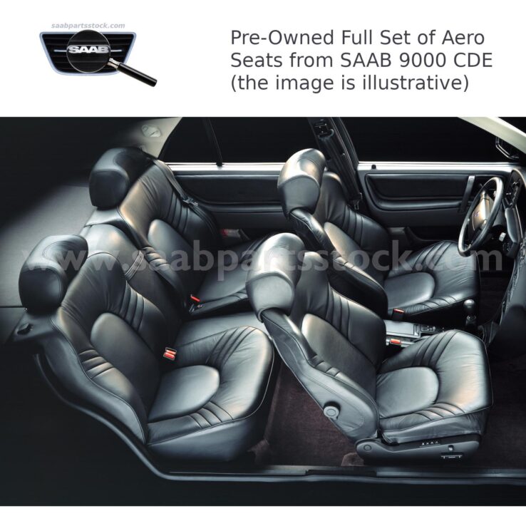 A Complete Set of Aero Seats, Black Genuine Leather (Pre-Owned)