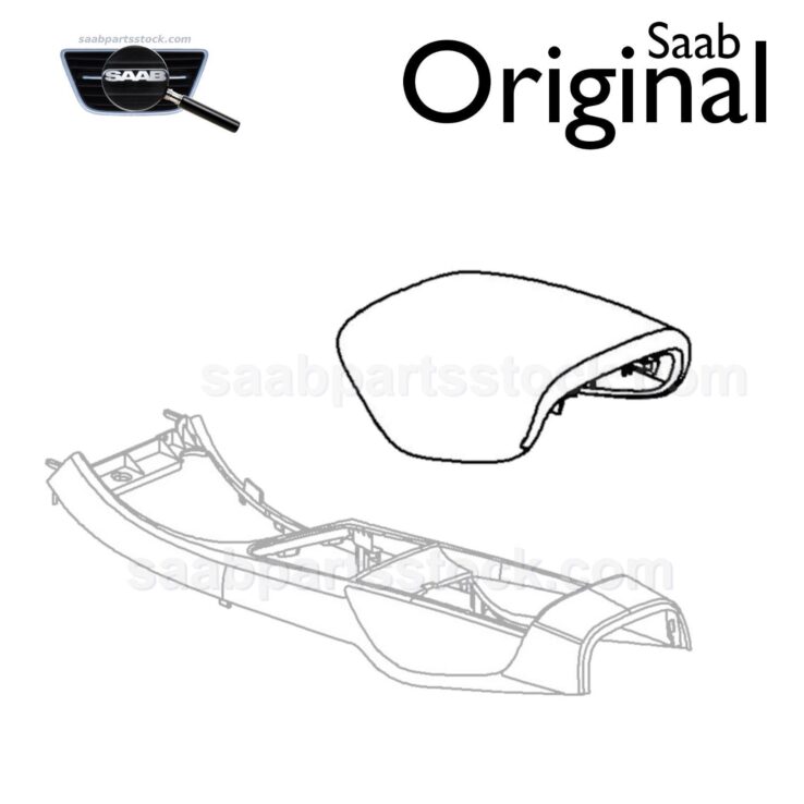 Arm Rest, Siena Vinyl Leather Dark Pewter SAAB 13308746