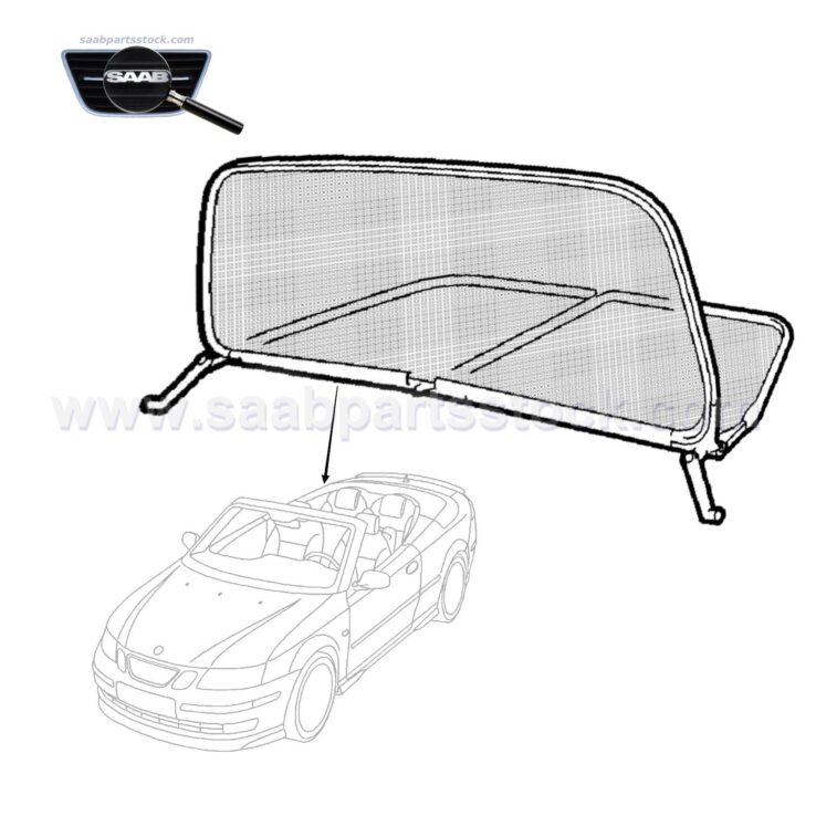 Wind Deflector, Windstop for SAAB Convertible