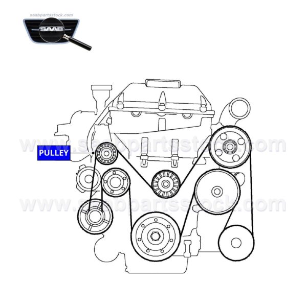 Idler Guide-Pulley 4356127-saabpartsstock