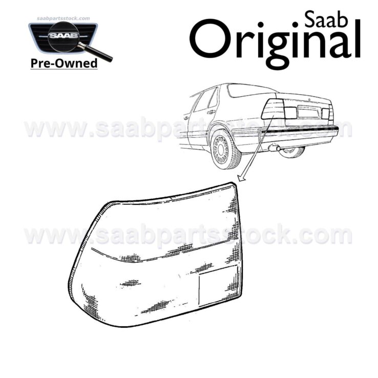 SAAB 9000 CD tail light left 4521712 saabpartsstock (1)