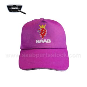 Baseball-Cap Violet & SAAB-Logo-SaabPartsStock