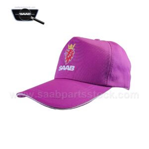 Baseball-Cap-Violet & SAAB-Logo-SaabPartsStock