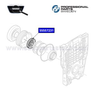 Crankshaft Oil Seal Front 21343576 (SAAB 55557231) saabpartsstock