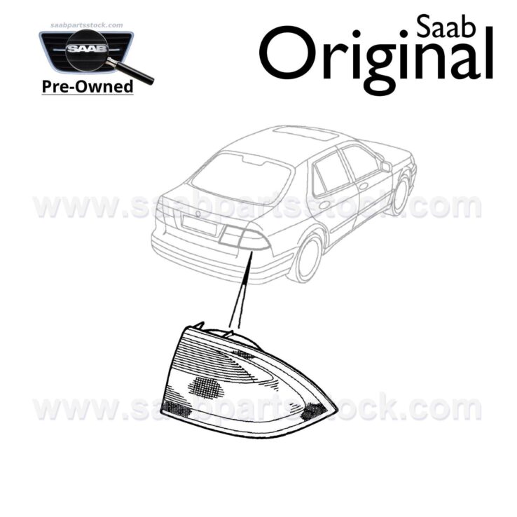 Tail Light, Right Side Outer SAAB 5142203 (pre-owned)