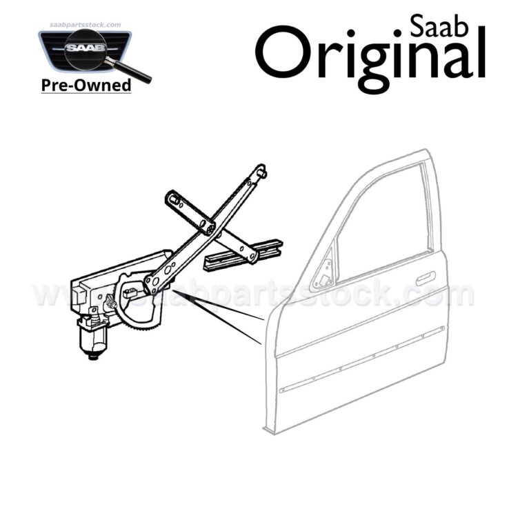 Window regulator, Front Left Window Lift with Motor SAAB 5184817 (pre-owned)