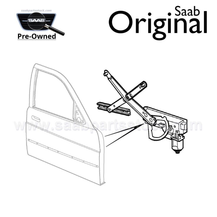 Window regulator, Front Right Window Lift with Motor SAAB 5184825 (pre-owned)