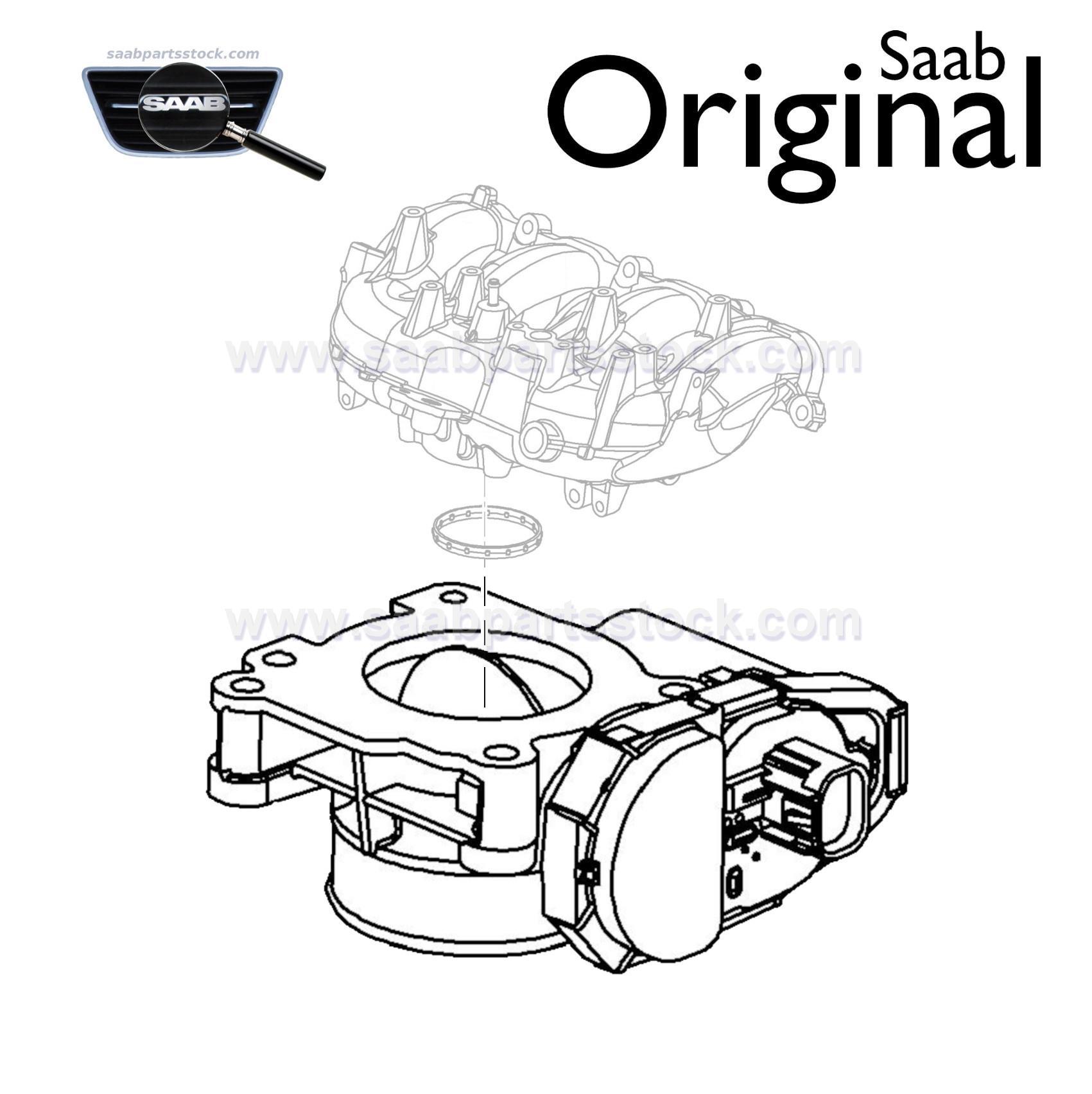 Engine Throttle Body SAAB Genuine spare part 12631187, 12616669