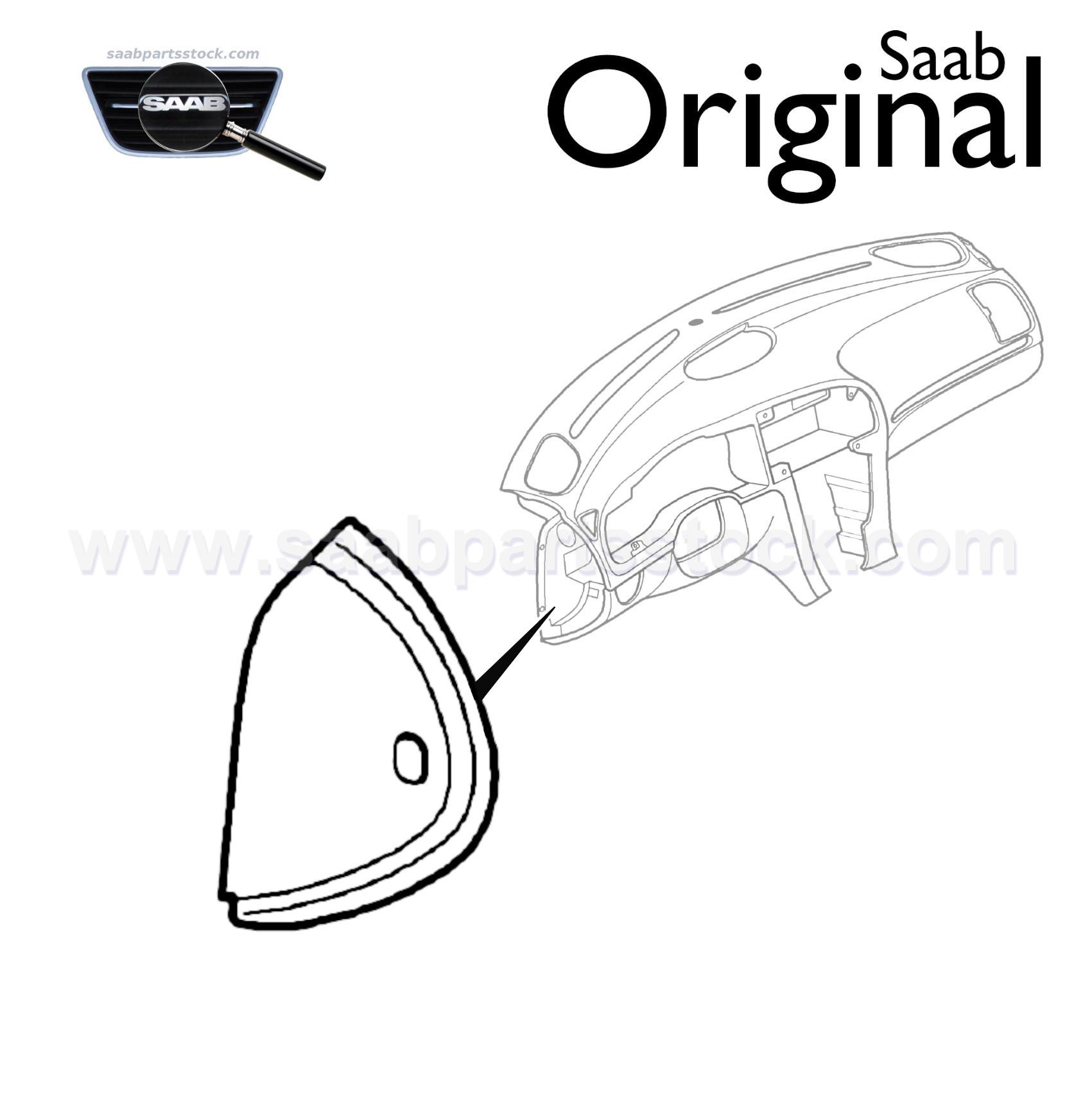 Plastic Cover for fuse box in the dash panel, left SAAB 12805997