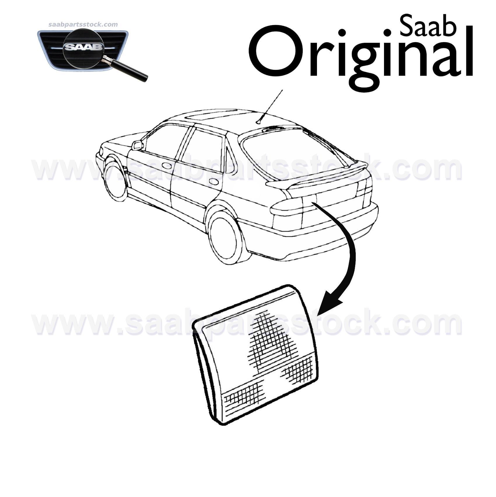 Rear Fog Light, Left Side Inner SAAB 4675393 (pre-owned)