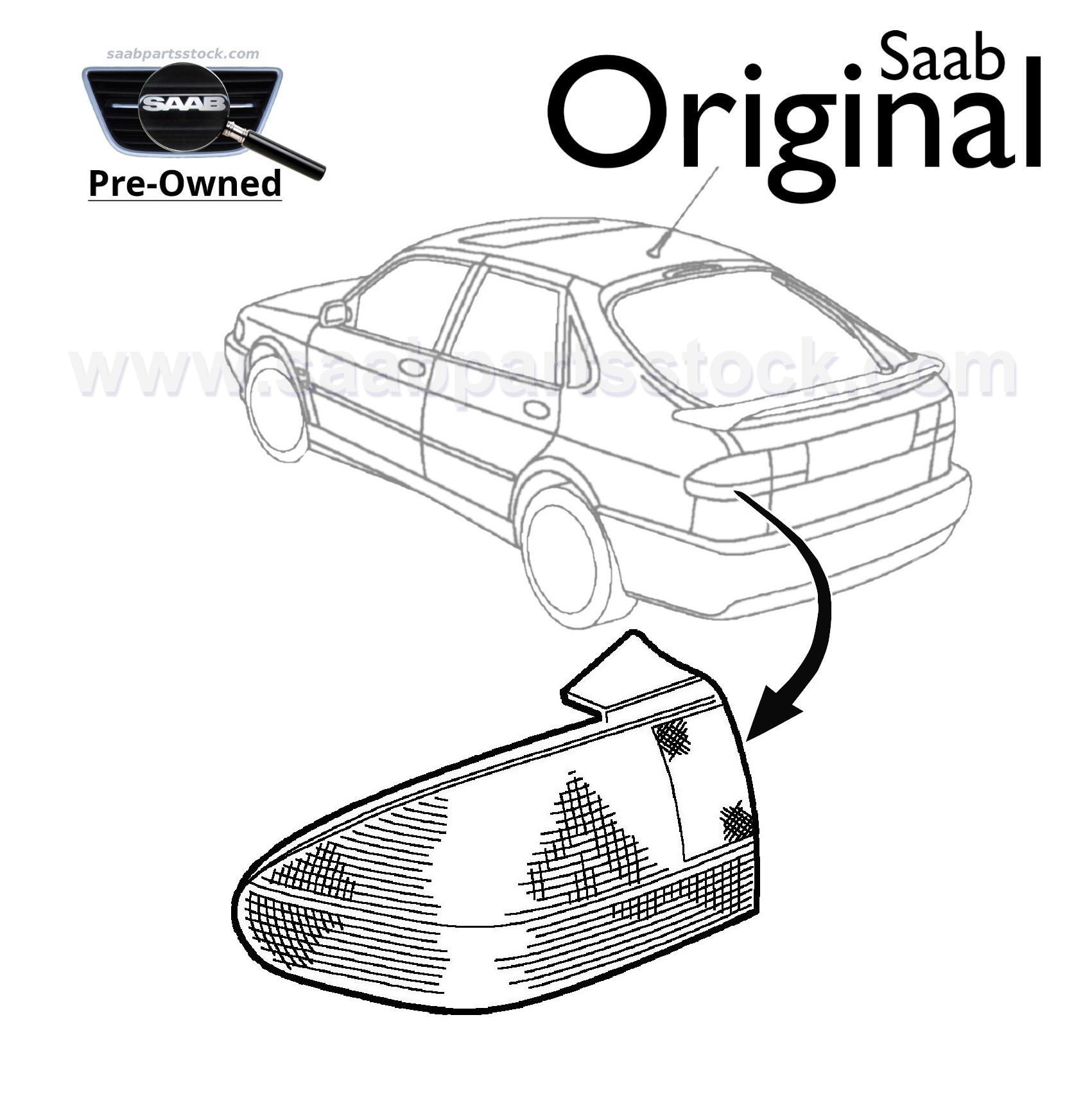 Tail Light, Left Side Outer SAAB 4831061 (pre-owned)