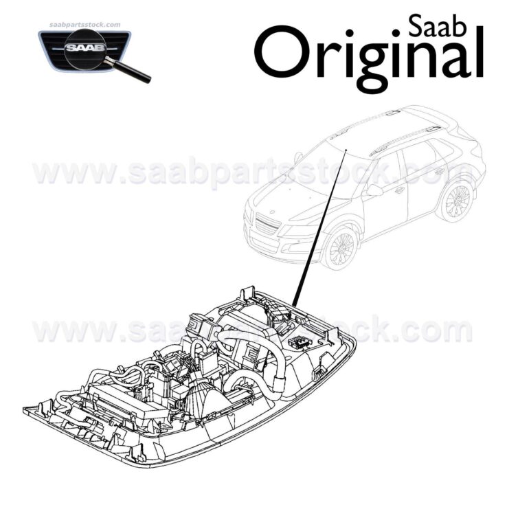 Reading Light Cluster (Bracket) SAAB 20866035