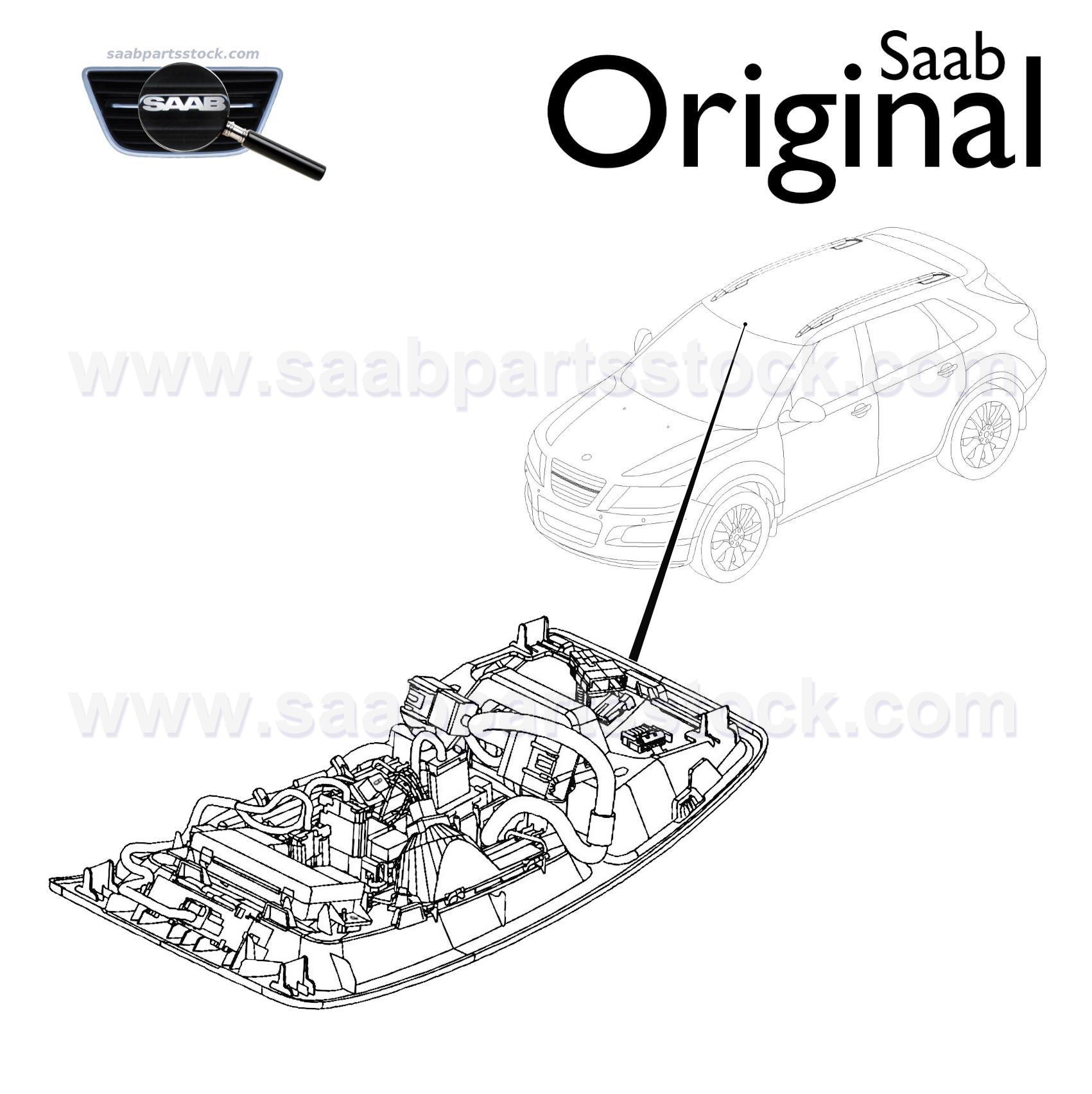 Reading Light Cluster (Bracket) Interior Light SAAB 20866035