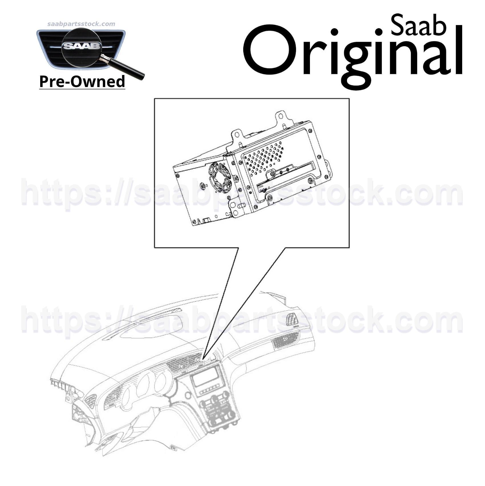 Sat-Nav-Radio Unit, SAAB 13343711, 32017542 (Pre-Owned)