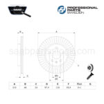 Rear Brake Disc, Rear Brake Rotor 51342199, SAAB 13502199