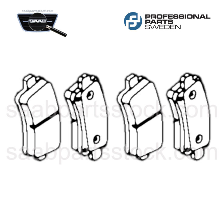Rear Brake Pad Kit SAAB 13338368, 13237767, 51348368