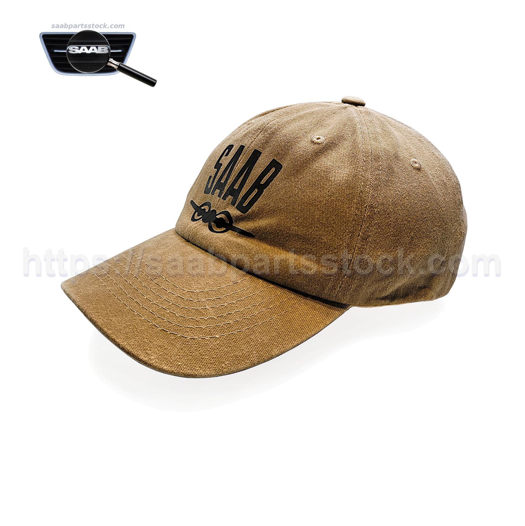 Baseball Cap With Retro SAAB logo, Khaki