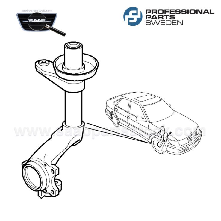 Steering Knuckle Housing aka Shock Absorber Leg, Right Side
