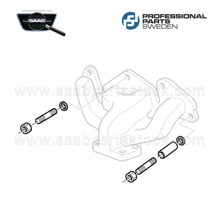 The Set of Exhaust Manifold Mounting Studs / Bolts 21347280