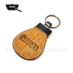 Keyring from Natural Cork, with SAAB Sign Logotype