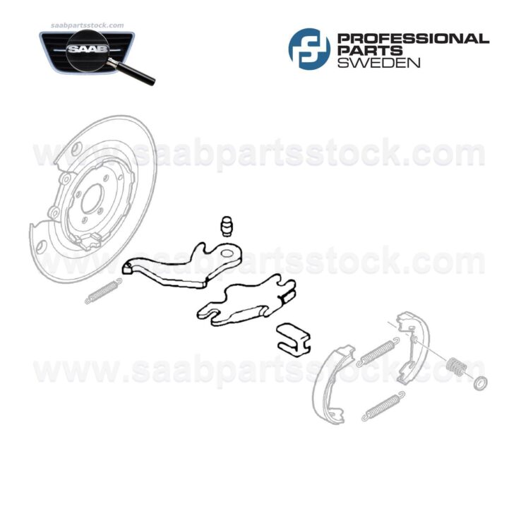 Shackle kit for hand brake, 90075839, 90495017, 90496947