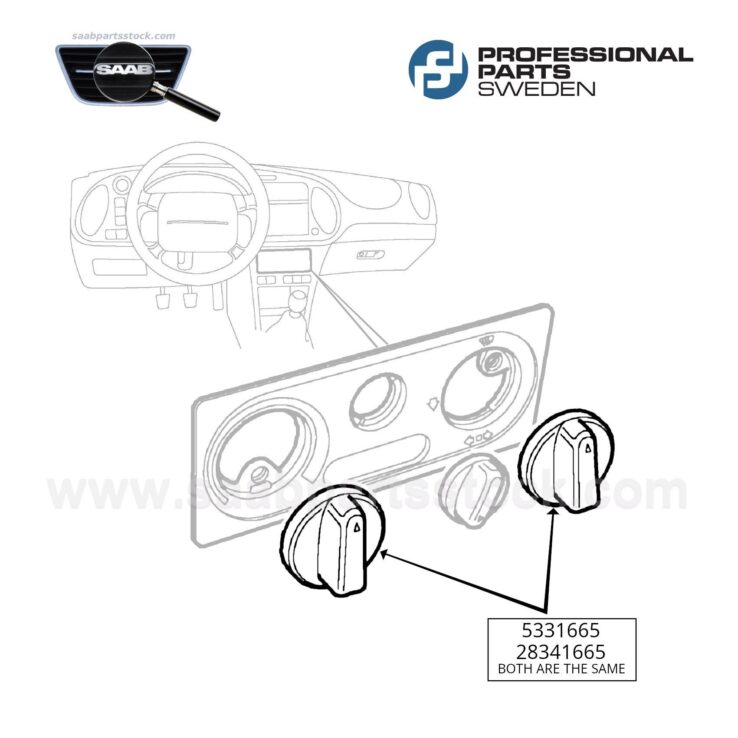 Manuaalse soojenduse ja ventilatsiooni reguleernupp 28341665