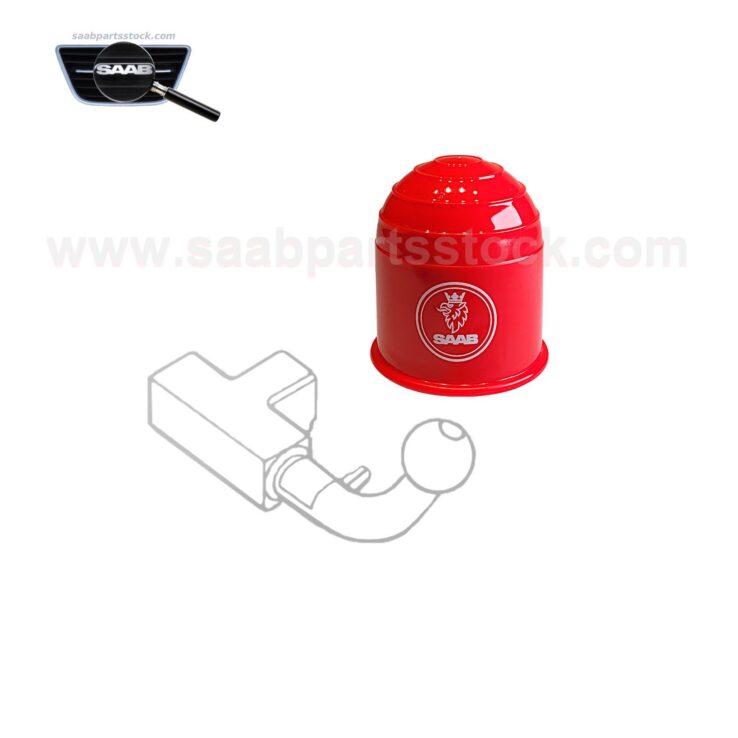 Haagisekonksu veopea plastkate SAAB Griffin logoga, punane