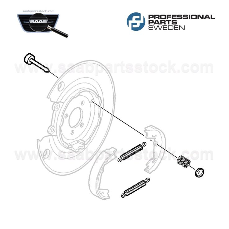 Handbrake Shoe Spring Kit, Fitting Kit ProParts 51340711
