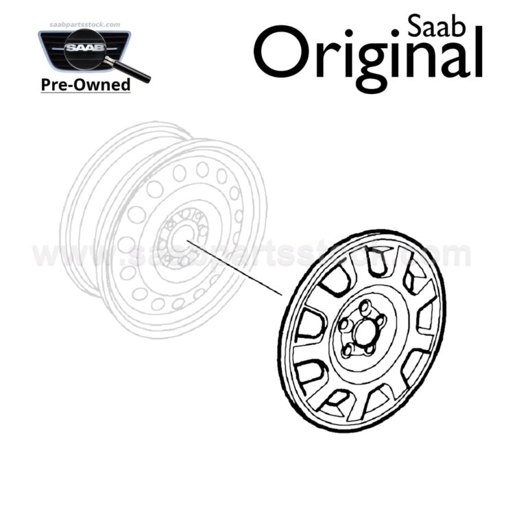 Wheel Cap for 15" Steel Wheel SAAB 5230933 (Pre-Owned)