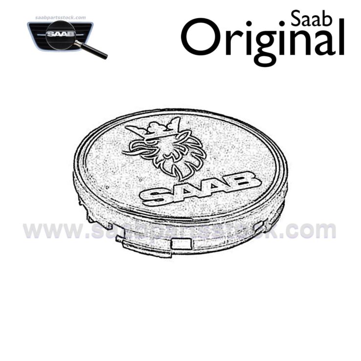 Wheel Center Cap with Grey Edge 62.5mm SAAB 12775052