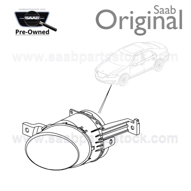 Front Fog Light, Left Side SAAB Genuine 12775778 (Recycled)
