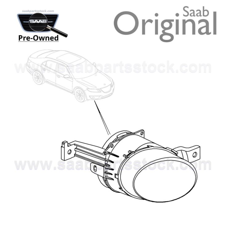 Front Fog Light, Right Side SAAB Genuine 12775777 (Recycled)