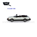 Mudelauto SAAB 900 Aero Klassik Kabriolett 1:64 valge