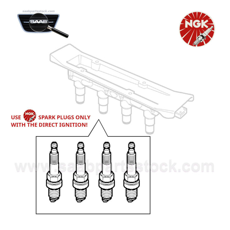 The Set of Spark Plugs BCPR6E-11NGK BCPR6E-11