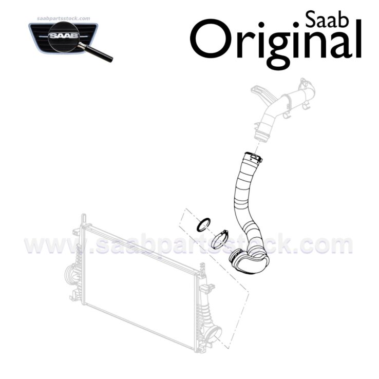 Õhutoru ja lõdvik komplekt SAAB 23163578, SAAB 13242121
