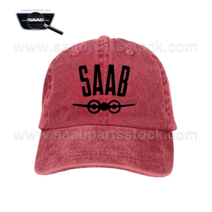 Nokamüts Retro SAAB Logoga punane